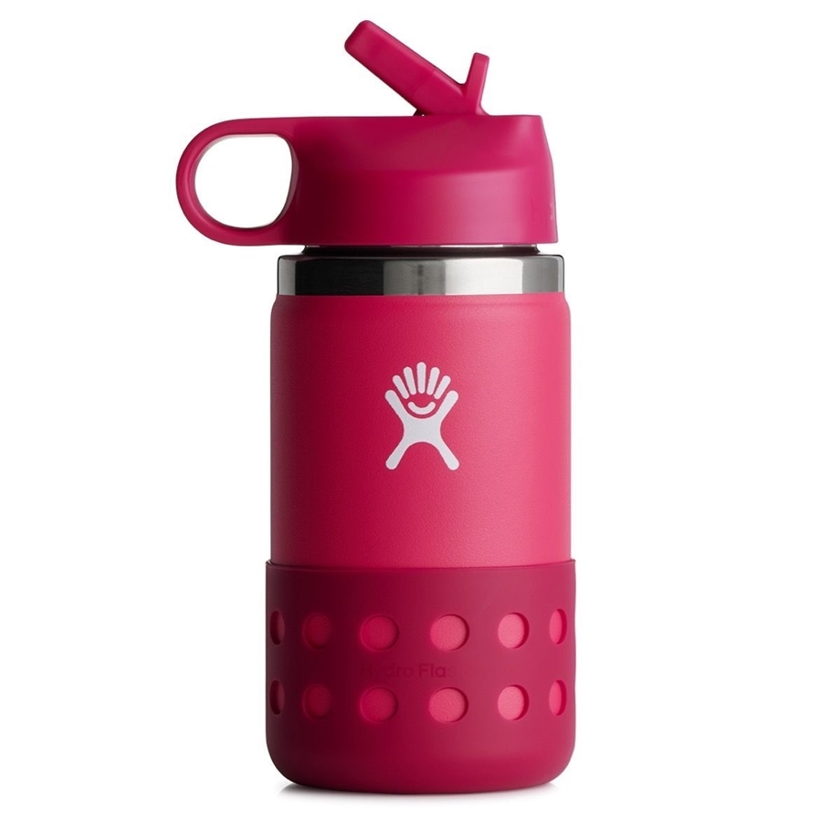 Slika HYDRO FLASK 355 ML KIDS WIDE MOUTH STRAW LID & BOOT POENY