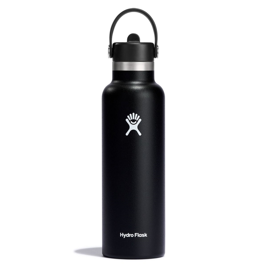 Slika HYDRO FLASK 621 ML STANDARD MOUTH WITH FLEX STRAW CAP BLACK