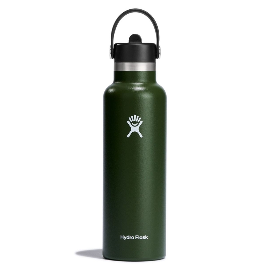 Slika HYDRO FLASK 621 ML STANDARD MOUTH WITH FLEX STRAW CAP OLIVE